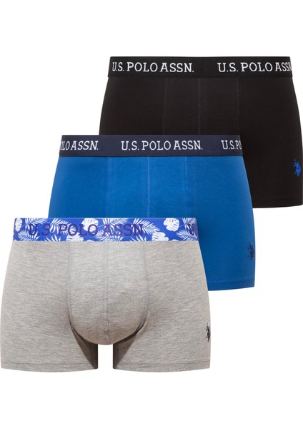 80651 Gri Melanj - Saks - Siyah 3 Lü Boxer