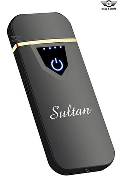 Kişiye Özel Baskılı Vip Alevsiz Çakmak Parmak Izi Dokunmatik Şarjlı Çakmak Siyah fırsatları