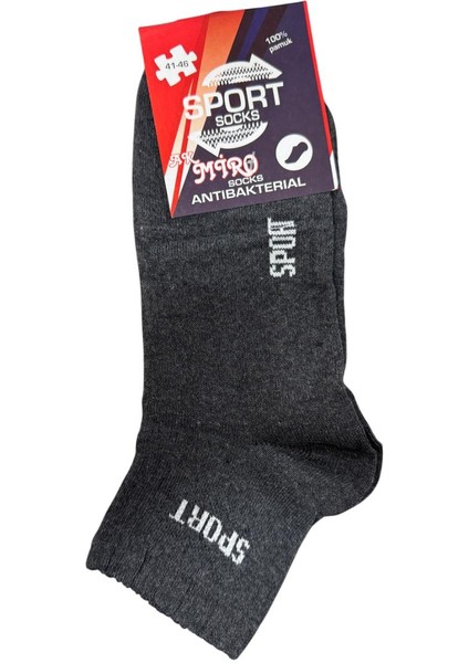 6 Çift % 100 Pamuk Erkek Patik Çorap Bilek Boy