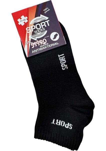 12 Çift % 100 Pamuk Erkek Patik Çorap Bilek Boy