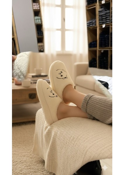 Kadın Peluş Tüylü Köpek Figürlü Rahat Ev Botu Pandufu Terlik fiyatları