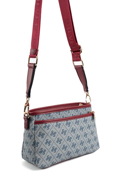 Gri - Bordo SP1184 Kadın Çapraz Çanta modelleri