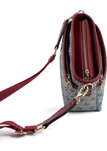 Gri - Bordo SP1184 Kadın Çapraz Çanta fırsatları