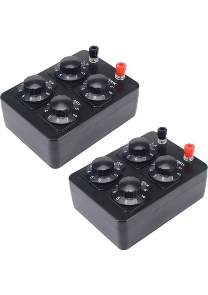 2x 0-9999 Ohm Basit Direnç Kutusu Hassas Değişken On Yıl Direnç Öğretim Enstrümanı (Yurt Dışından)