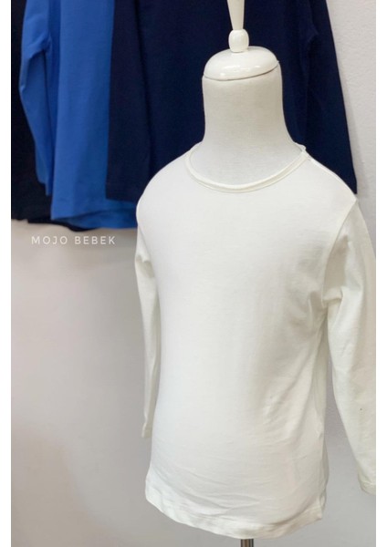 Erkek Çocuk Lazer Kesim Basic T-Shirt 0360 Krem fırsatları