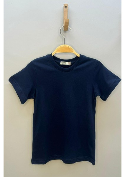Erkek Çocuk Basic Kısa Kol T-Shirt 9187 Lacivert modelleri