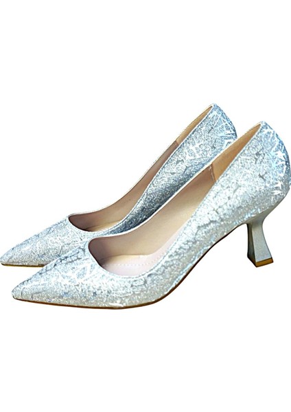 Yeni Yapı 5 cm Kadeh Topuklu Sim Yapılı Bayan Stiletto Abiye Ayakkabı fiyatları