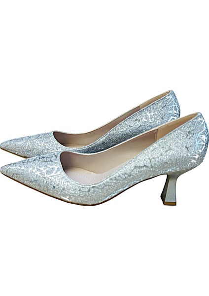 Yeni Yapı 5 cm Kadeh Topuklu Sim Yapılı Bayan Stiletto Abiye Ayakkabı modelleri