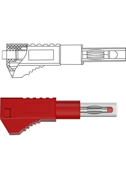 8pcs Çok Metre Test Kurşunları Kablo Jumper Tel Hattı Güvenliği 4mm Muz Fiş Geri Çekilebilir Test Aracı Kırmızı Siyah (Yurt Dışından) fırsatları