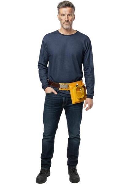 Kot Kaplamalı Sweatshirt Siyah