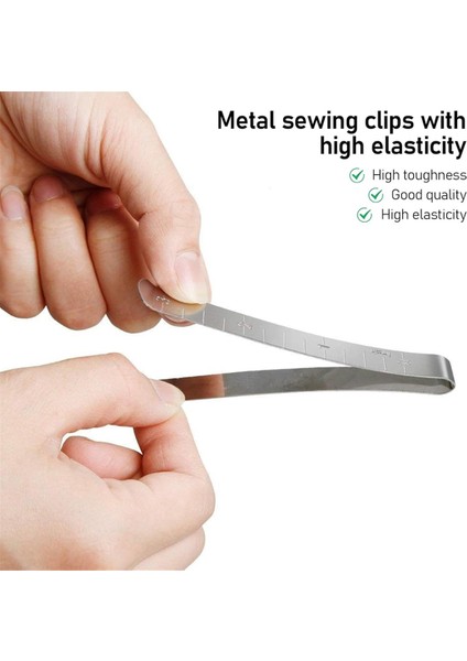 20PCS Paslanmaz Çelik Hemming Klipler - Kumaş Katlama, Kapitone ve Kenar Sabitleme Için 3 Inç Ölçüm Cetveli Dikiş Aracı (Yurt Dışından) modelleri
