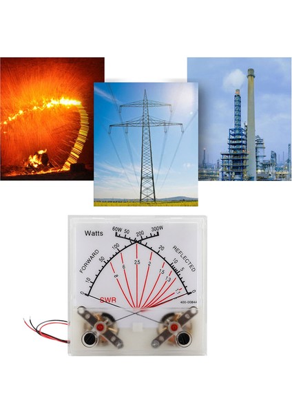 Power Metre Verici Vu Metre Head Radyo Istasyonu Arka Işıklı Pmma Kapak Swr Siyah Ileri 300W Yansıtıldı 60W (Yurt Dışından) fiyatları