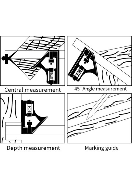 250MM Çok Fonksiyonlu Kombine Kare Cetvel Hareketli 45 Derecelik Sağ Açılı Koltuk Değneği Ölçüm Aracı (Yurt Dışından) modelleri