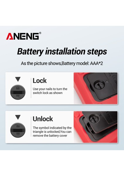 3x Aneng M118A Mini Dijital Multimetre Dayanıklı Otomatik Gerçek Rms Test Cihazı 6000 Sayıs Otomatik Araç Ac/dc Transistör (Yurt Dışından)