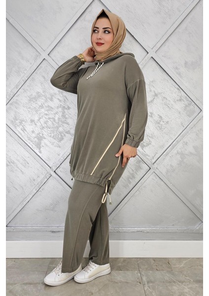 Kadın Kapüşonlu Kombinli Tesettür Takım