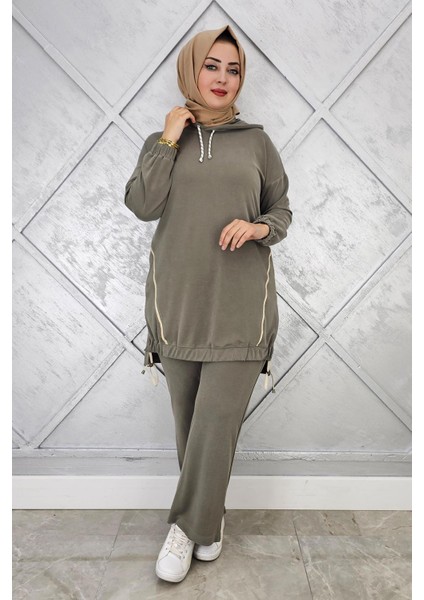 Kadın Kapüşonlu Kombinli Tesettür Takım modelleri