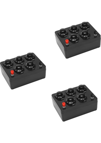 3x Siyah Direnç Kutusu Demir Değişken On Yılı Direnç Direnç Kutusu 0-9999.9 Ohm 165X125X60MM Forfizik Öğretim (Yurt Dışından)