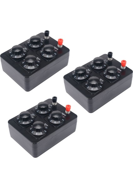 3x 0-9999 Ohm Basit Direnç Kutusu Hassas Değişken On Yılı Direnç Öğretim Enstrümanı (Yurt Dışından)