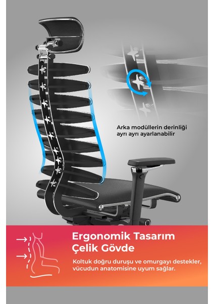 Equalizer Ergonomik Deri Yönetici Koltuğu / Ofis Sandalyesi - 55.F.28.13A fiyatları