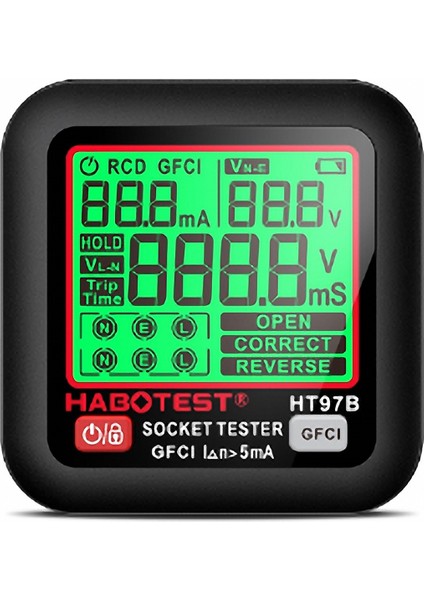 Habotest HT97 Dijital Soket Test Cihazı Akıllı Voltaj Dedektörü Çıkış Denetleyicisi Abd Fişi (Yurt Dışından) fırsatları