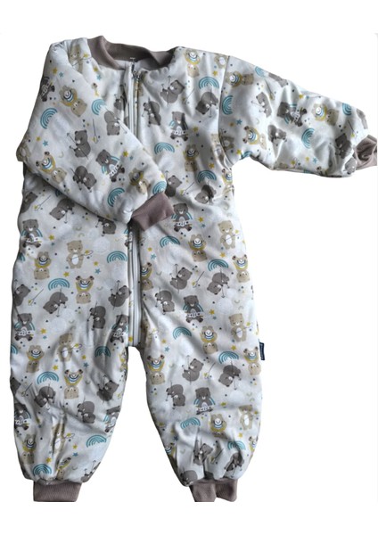 Laura Baby Ayıcık Desenli Uzun Kollu Erkek Bebek Uyku Tulumu (Pijama Tulum) fiyatları