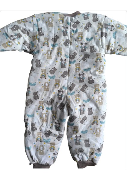 Laura Baby Ayıcık Desenli Uzun Kollu Erkek Bebek Uyku Tulumu (Pijama Tulum) modelleri