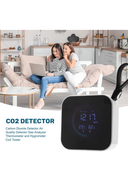 Karbon Dioksit Dedektörü Hava Kalitesi Dedektörü Gaz Analizör Termometresi ve Higrometre Co2 Test Cihazı (Yurt Dışından) fırsatları