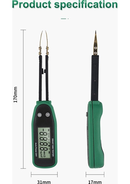 Akıllı Smd Test Cihazı Multimetre Otomatik Aralık Kapasitans Direnci Diyot Kapasitör Dönebilir LCD Ekran (Yurt Dışından) modelleri