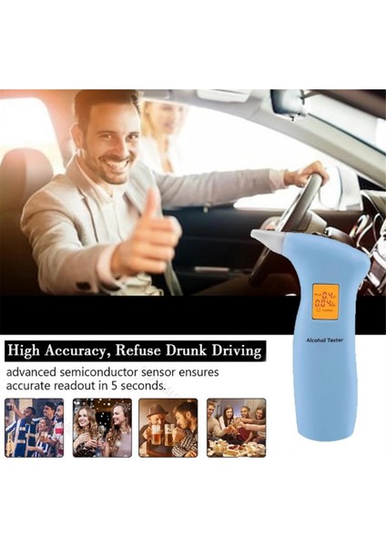 12 Ağızlıklı Alkol Test Cihazı Taşınabilir Sarhoş Sürüş Testi Alkol Monitörü (Yurt Dışından) fiyatları