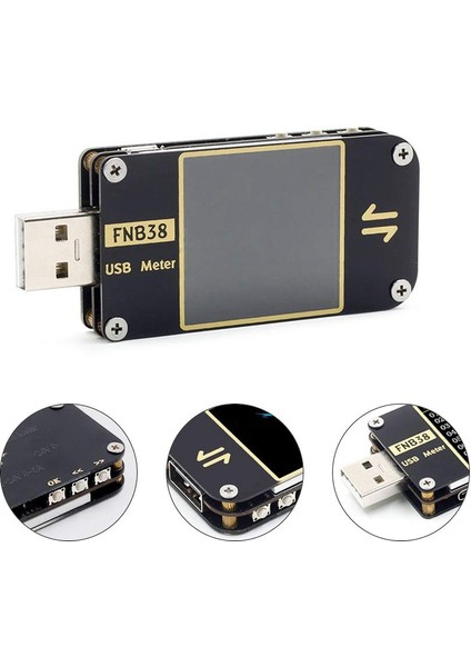 USB Güç Ölçer Test Cihazı USB Voltaj Akım Ölçer FNB38 Qc4+ Pd3.0 Için Multimetre 2.0 Hızlı Şarj Protokolü (Yurt Dışından) modelleri