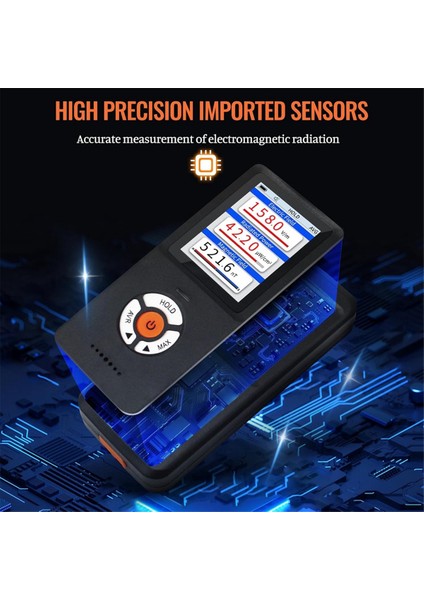 Emf Metre, Şarj Edilebilir Dijital Elektromanyetik Alan Radyasyon Dedektörü El Dijital LCD Emf Dedektörü (Yurt Dışından) indirimleri