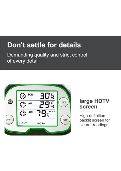 Dijital Toprak Test Cihazı Güneş Işığı Hava Nem Sıcak Metre Sensörü Ekran LCD Arka Işık Çiçekler Için Higometre (Yurt Dışından) indirimleri