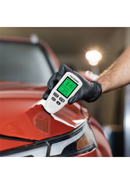 HW300MINI Dijital Kalınlık Gösterge Test Cihazı Otomatik Araç Boya Ölçüm Enstrümanı Boya Katmanı Ölçüm Cihazı Aracı Beyaz (Yurt Dışından)