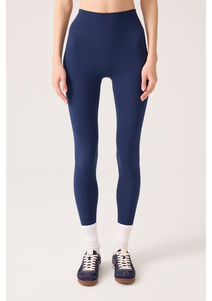 x Ece Lacivert Yüksek Bel Spor Tayt Mono Leggings