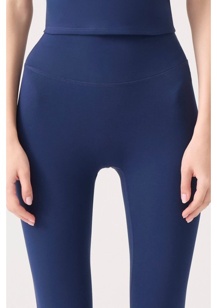 x Ece Lacivert Yüksek Bel Spor Tayt Mono Leggings