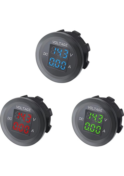 12-24V Enstrüman Su Geçirmez Voltaj Va Üçlü LED LED Panel Dijital Voltmetre Ammetre Test Cihazı Monitörü Voltmetre B (Yurt Dışından) fırsatları