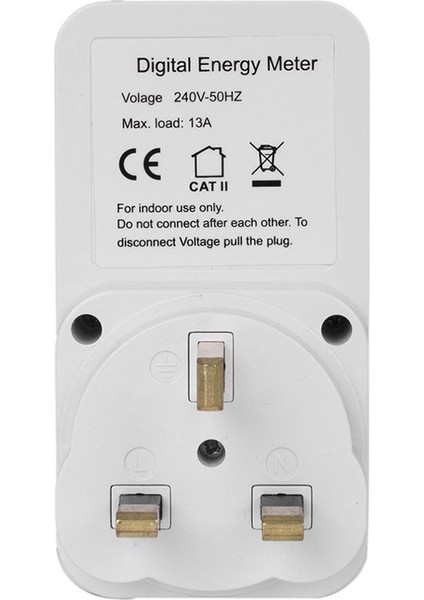 2x Dijital Güç Ölçer Eklenti Soketi Elektrikli Wattmetre Enerji Monitörü Ingiltere Fişi (Yurt Dışından) modelleri