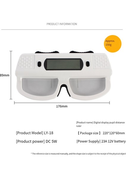 Ly-18 Dijital Pupiller Mesafe Cetvel Gözlükleri Pupiller Mesafe Ölçüm Aracı Dijital Ekran Gözlükleri Ekipman (Yurt Dışından) indirimleri