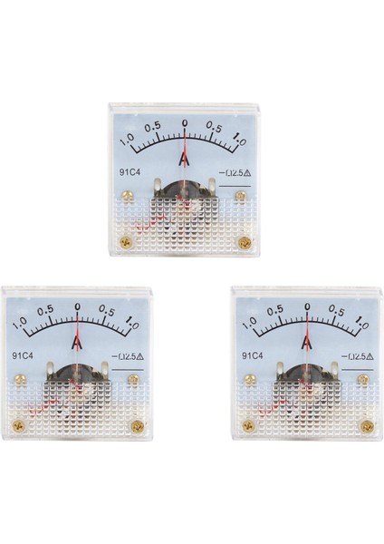 3x Sınıf 2.5 Doğruluk Dc 0-1 A Amper Analog Ölçer Ammetre 91C4 (Yurt Dışından)