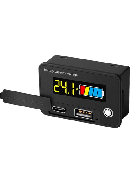 Dc 8-30V LCD Dijital Pil Voltmetre Kapasite Göstergesi Lityum Asit Pil Voltaj Test Cihazı Ölçer Aracı Typec Çıkışı, C (Yurt Dışından) fiyatları
