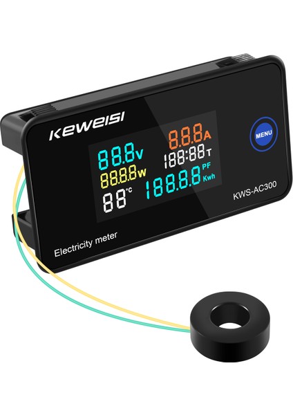 Keweisi, KWS-AC300 Dijital Voltmetre Ac 50-300V Voltaj 45-65Hz Güç Enerji Ölçer LED Wattmetre 0-100A Detektörü C (Yurt Dışından) fiyatları