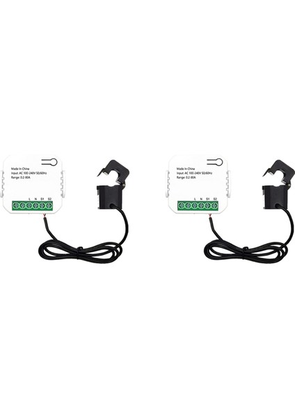 2x Tuya Akıllı Yaşam Wifi Enerji Ölçer 80A Mevcut Transformatör Kemeri Kwh Güç Monitörü Elektrik Istatistikleri (Yurt Dışından)