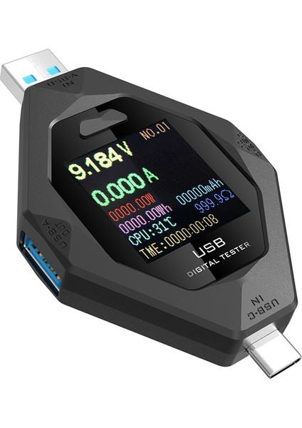 Tip-C Test Cihazı Dijital Akıllı Voltmetre Pil Kapasitesi Algılama Akım Voltaj Test Cihazı Hızlı Şarj Gücü Dedektörü (Yurt Dışından) fiyatları