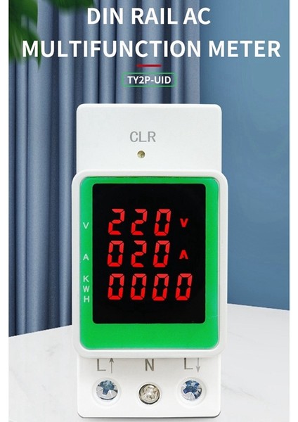3ın1 100A AC160-275V Voltaj Akım Kwh Elektrik Enerji Monitörü Ölçer Volt Amp Voltmetre Ammetre Wattmetre Dın Ray (Yurt Dışından) fırsatları