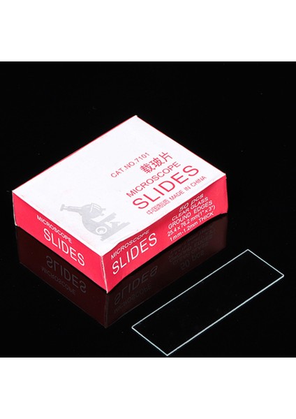 50PCS Mikroskop Slaytlar Boş Biyoloji Temel Biyolojik Bilim Için Cam Slayt 25.4X76.2MM (Yurt Dışından) indirimleri