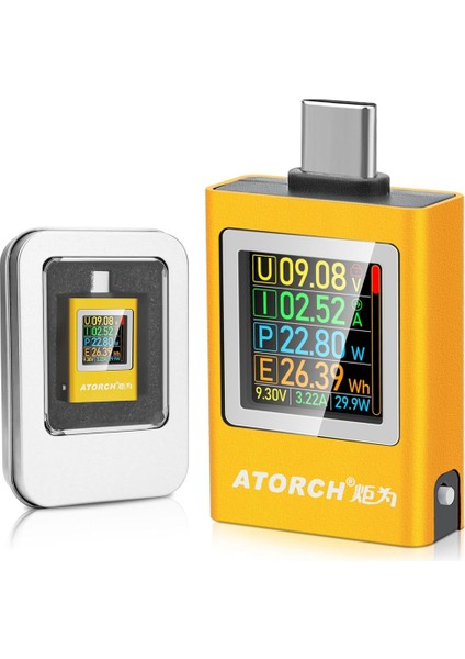 Atorch USB C Test Cihazı Güç Ölçer, Type-C Test Cihazı Dijital Multimetre 4-50V 0-12A Voltaj Akım Test Merkezi Voltaj Dedektörü B (Yurt Dışından) fiyatları