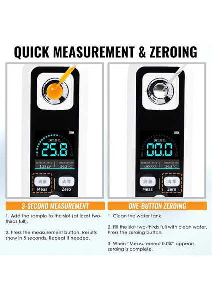 Dijital Şeker Refraktometresi, Atc Ile% 0-55 Metre, Meyve Suyu Için Hassas Şarj Edilebilir Şeker Içerik Ölçer, Şarap (Yurt Dışından) fiyatları