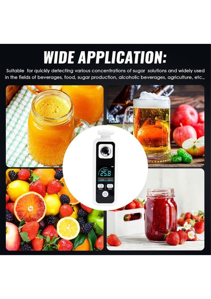 Dijital Şeker Refraktometresi, Atc Ile% 0-55 Metre, Meyve Suyu Için Hassas Şarj Edilebilir Şeker Içerik Ölçer, Şarap (Yurt Dışından) indirimleri