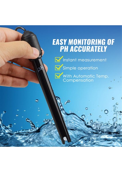 Akvaryum Hidroponics Endüstrisi Için Ph Elektrot Sensörü Probu Su Analizörü Su Test Cihazı Ph Probu 300CM Kablo (Yurt Dışından) fiyatları