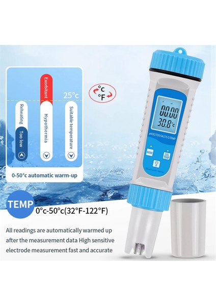 Bluetooth 6 In-1 Tds Metre Dijital Su Test Cihazı Ec Tds Tuz Sg Sıcaklık Ph Metre Akvaryum Su Test Cihazı (Yurt Dışından) indirimleri